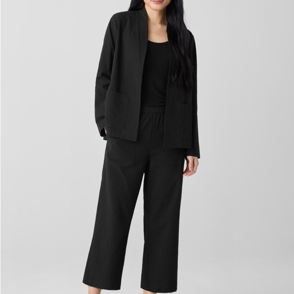 Eileen Fisher women’s Organic Cotton Pucker Straight Pant - Picture 5 of 8